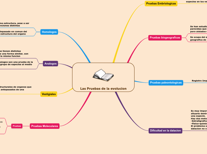 Las Pruebas de la evolucion - Mind Map